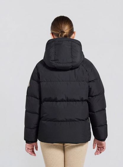 Children's unisex hooded down jacket Pyrenex Sten Smooth black