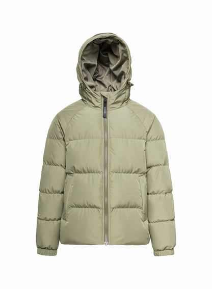 Unisex hooded children's down jacket Pyrenex Sten Smooth light khaki