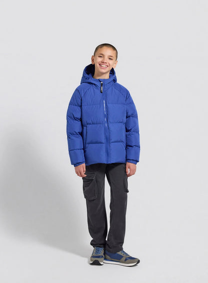 Unisex children's hooded down jacket Pyrenex Sten Smooth blue