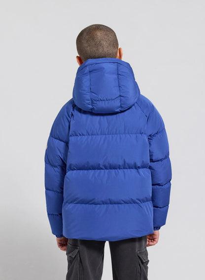 Unisex children's hooded down jacket Pyrenex Sten Smooth blue