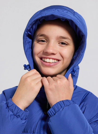 Unisex children's hooded down jacket Pyrenex Sten Smooth blue