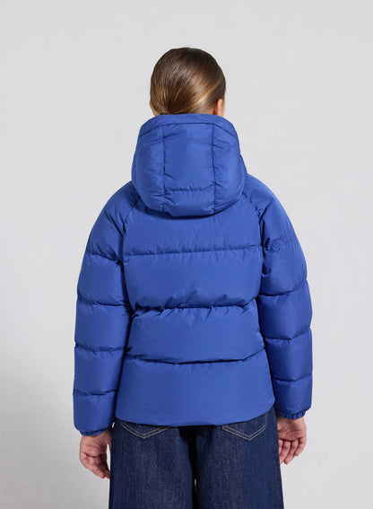 Unisex children's hooded down jacket Pyrenex Sten Smooth blue
