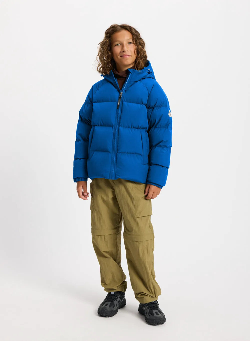 Unisex hooded children's down jacket Pyrenex Sten Smooth adriatic
