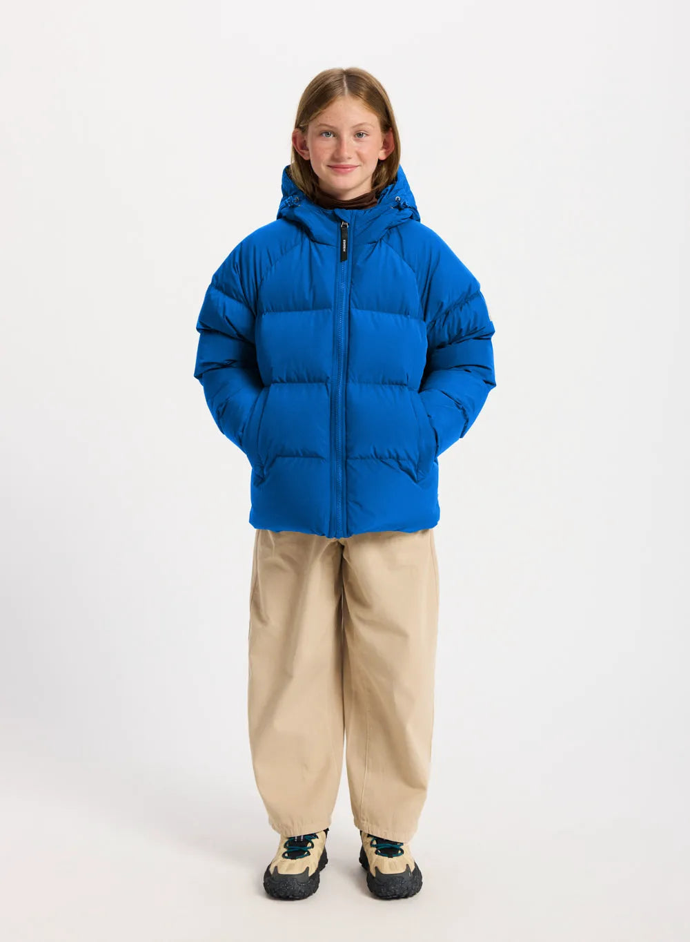 Unisex hooded children's down jacket Pyrenex Sten Smooth adriatic
