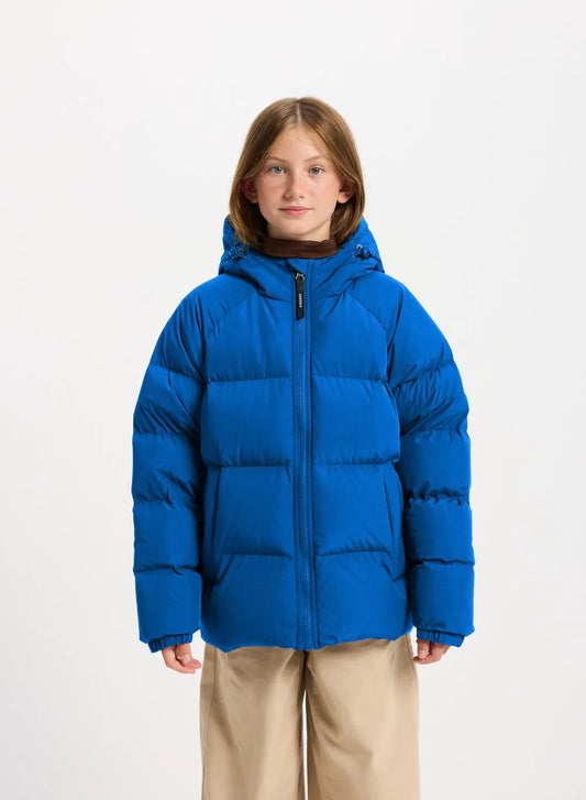 Unisex hooded children's down jacket Pyrenex Sten Smooth adriatic