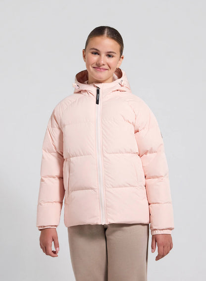 Unisex hooded children's down jacket Pyrenex Sten Smooth pale pink