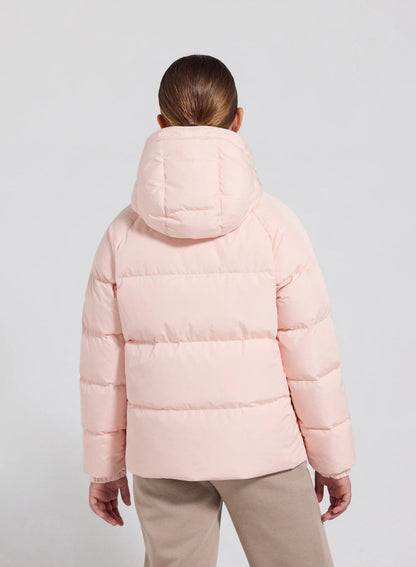 Unisex hooded children's down jacket Pyrenex Sten Smooth pale pink