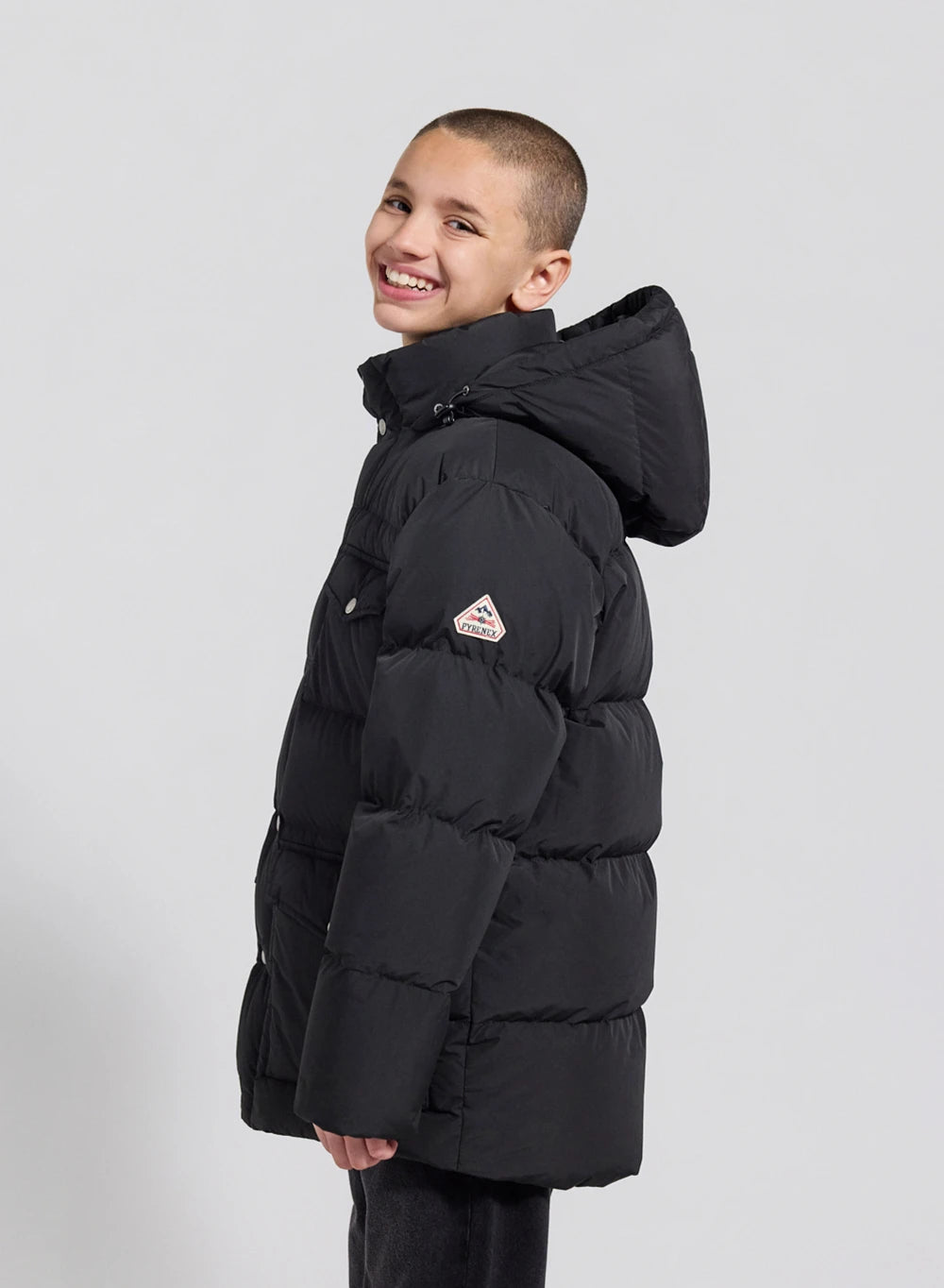 Children's winter down jacket Soal black