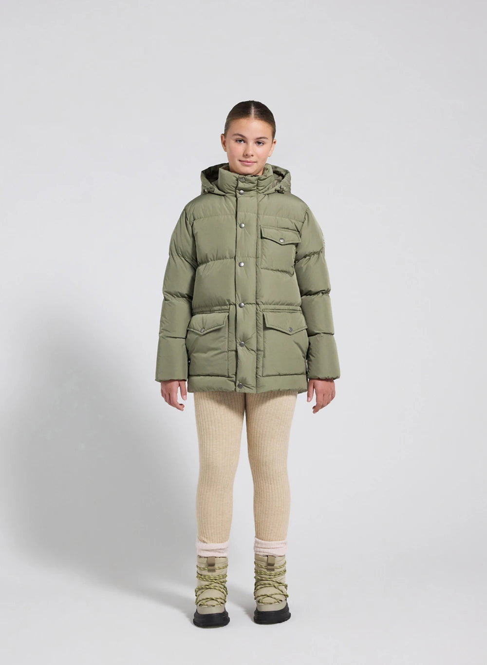 Children's winter down jacket Soal light khaki