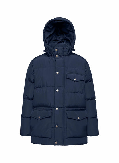 Soal navy blue children's winter puffer jacket