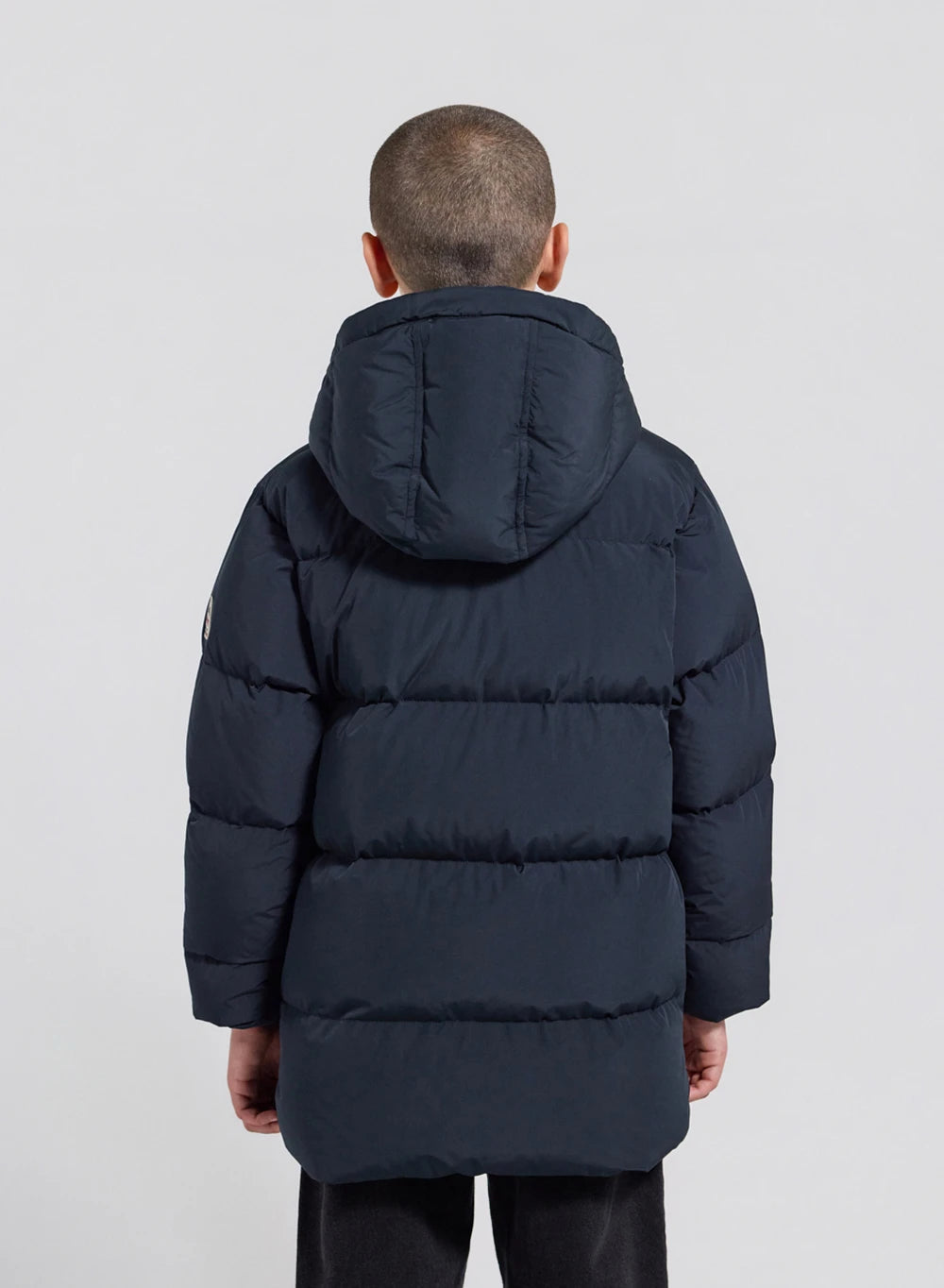 Soal navy blue children's winter puffer jacket