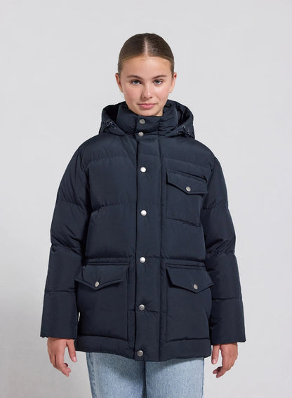 Soal navy blue children's winter puffer jacket