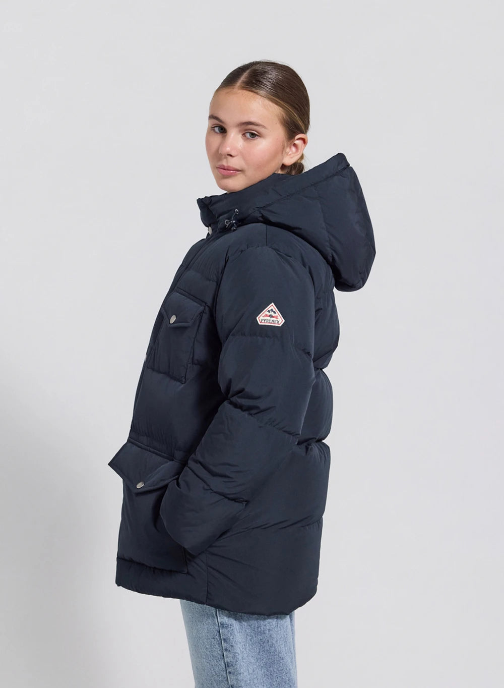 Soal navy blue children's winter puffer jacket