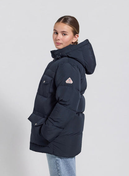 Soal navy blue children's winter puffer jacket