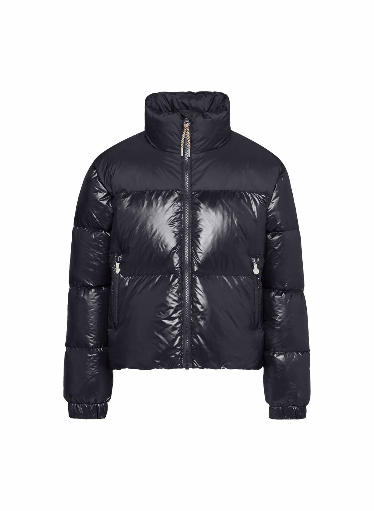 Shiny down jacket for girls Pyrenex Goldin black