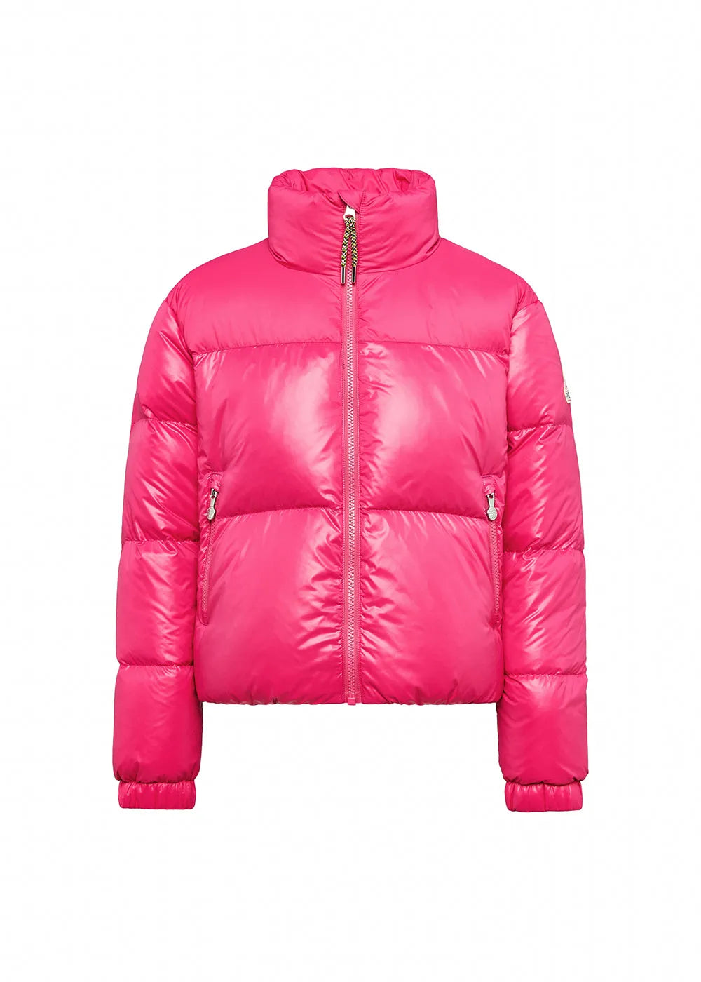 Shiny down jacket for girls Pyrenex Goldin fuchsia