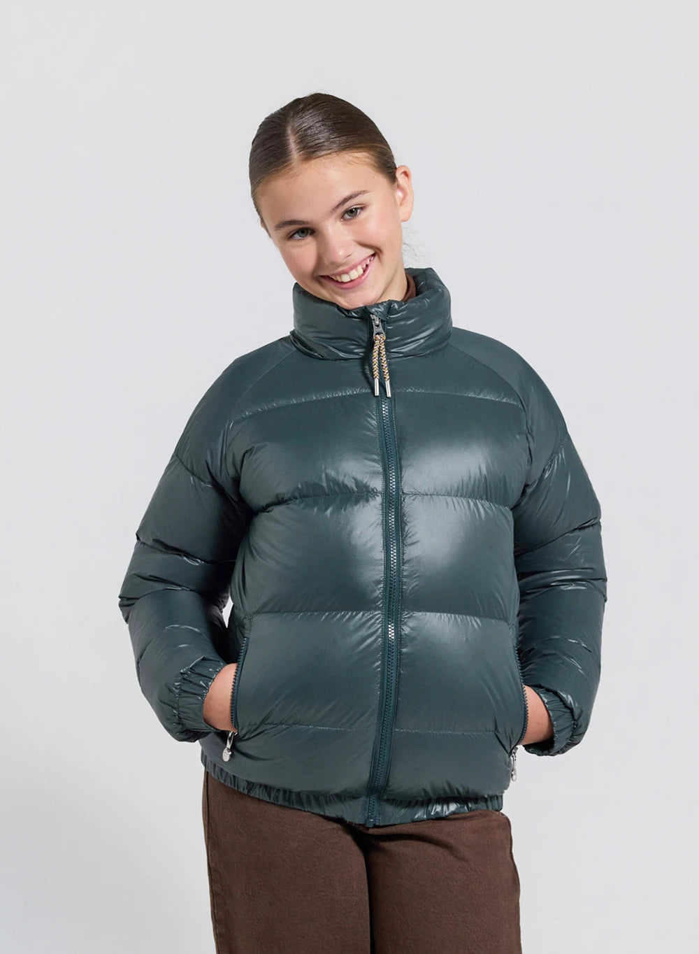 Children's down jacket Pyrenex Vintage Mythic dark green