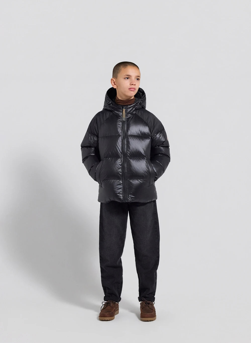 Pyrenex Sten black children's hooded down jacket