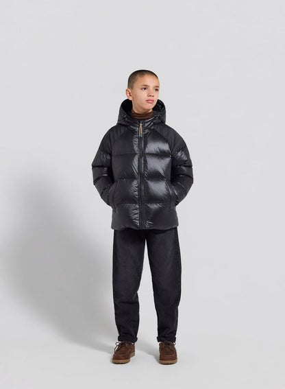 Pyrenex Sten black children's hooded down jacket
