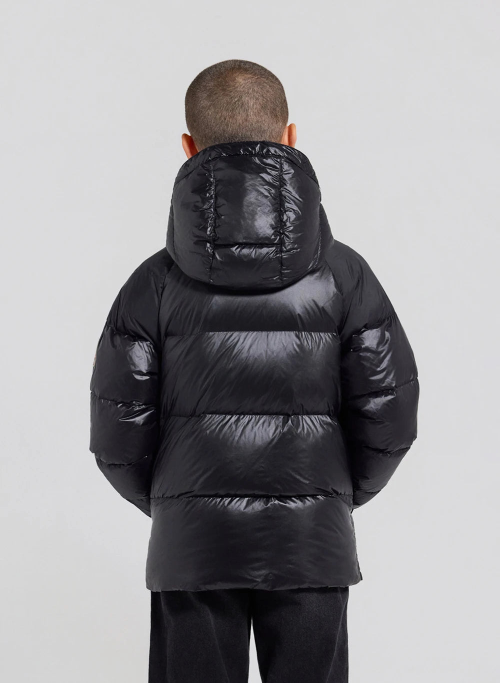Pyrenex Sten black children's hooded down jacket