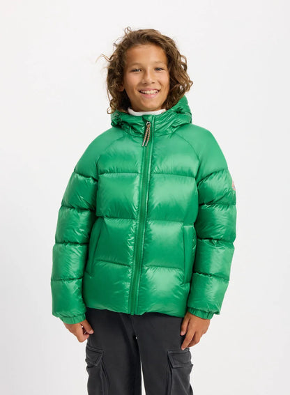 Pyrenex Sten children's hooded down jacket in green