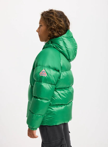 Pyrenex Sten children's hooded down jacket in green