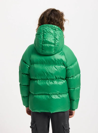 Pyrenex Sten children's hooded down jacket in green