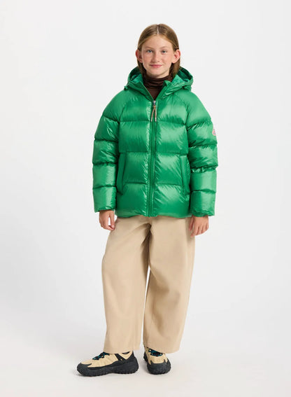 Pyrenex Sten children's hooded down jacket in green