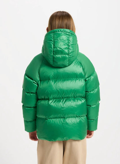 Pyrenex Sten children's hooded down jacket in green
