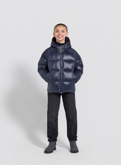Pyrenex Sten navy blue children's hooded down jacket