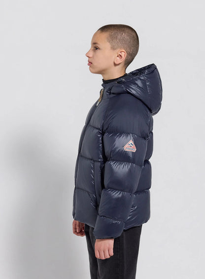 Pyrenex Sten navy blue children's hooded down jacket