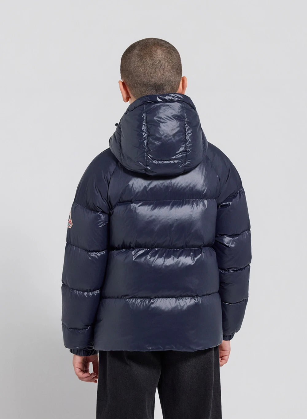 Pyrenex Sten navy blue children's hooded down jacket