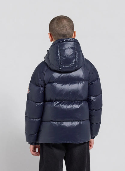 Pyrenex Sten navy blue children's hooded down jacket