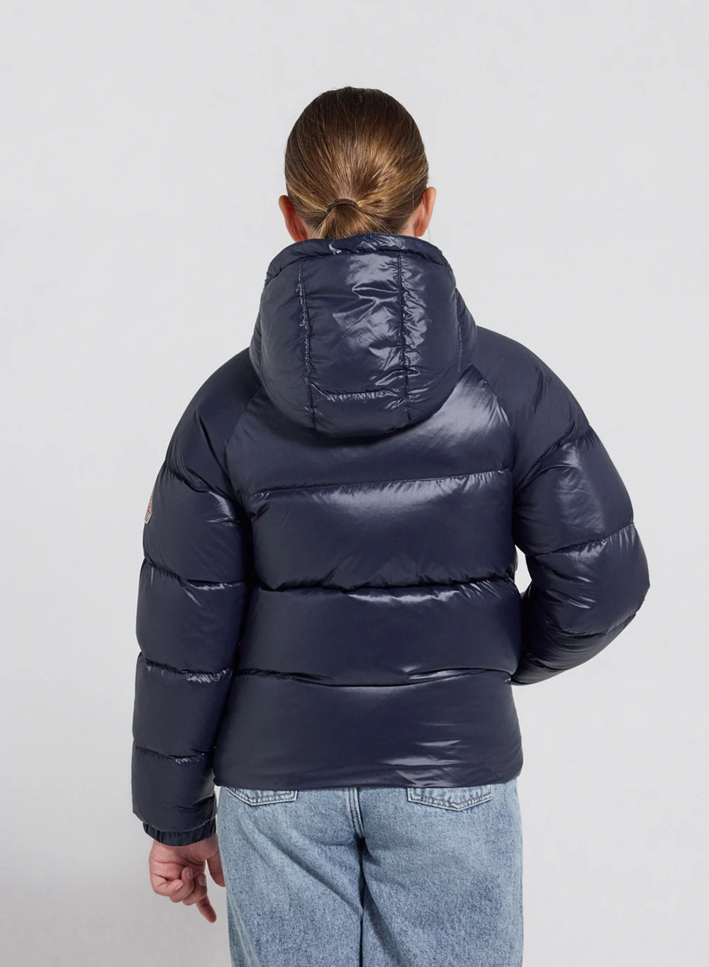 Pyrenex Sten navy blue children's hooded down jacket
