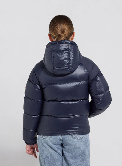 Pyrenex Sten navy blue children's hooded down jacket