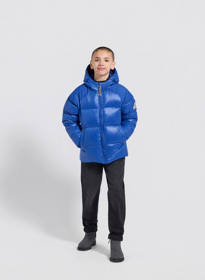 Pyrenex Sten blue children's hooded down jacket