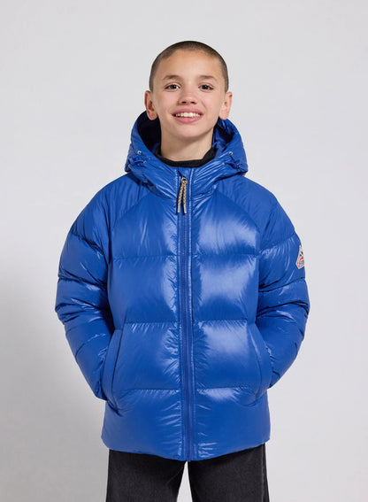 Pyrenex Sten blue children's hooded down jacket