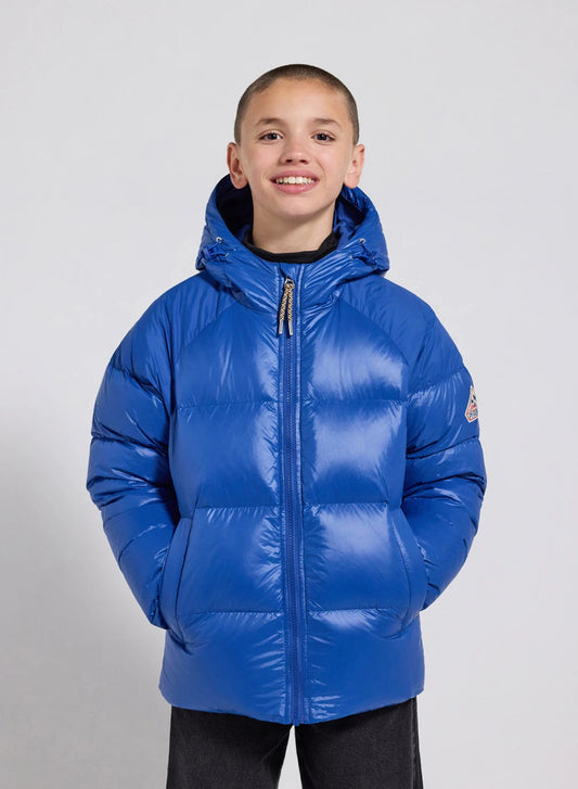 Pyrenex Sten blue children's hooded down jacket