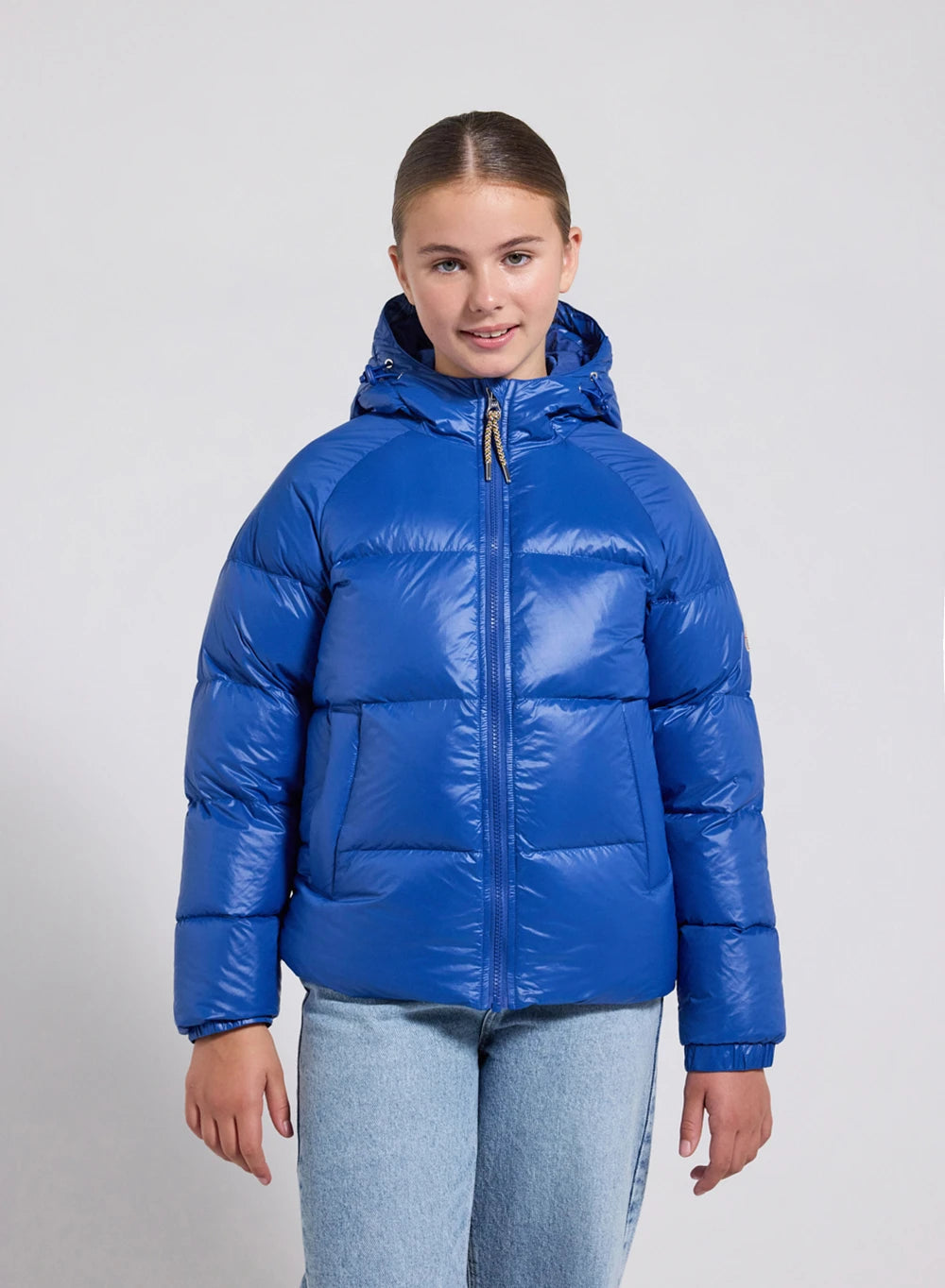 Pyrenex Sten blue children's hooded down jacket