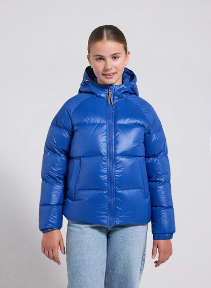 Pyrenex Sten blue children's hooded down jacket