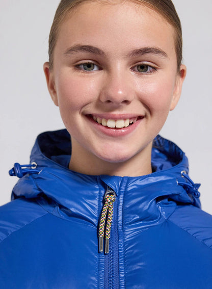 Pyrenex Sten blue children's hooded down jacket