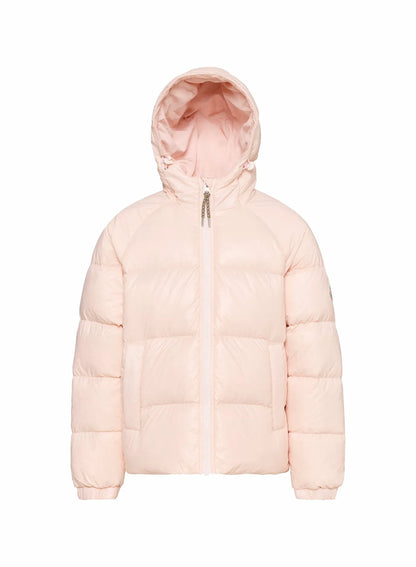Children's hooded down jacket Pyrenex Sten pale pink