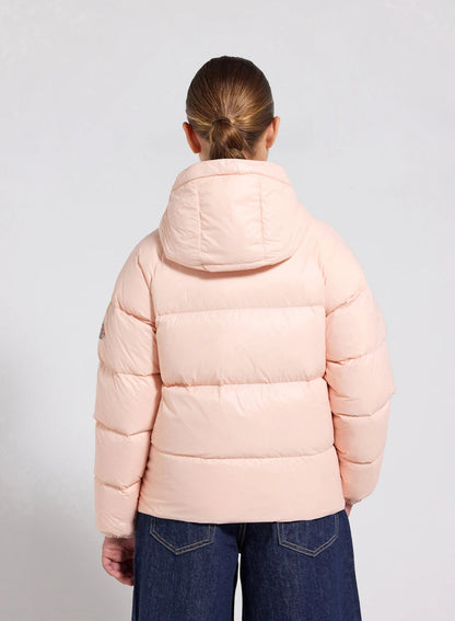 Children's hooded down jacket Pyrenex Sten pale pink