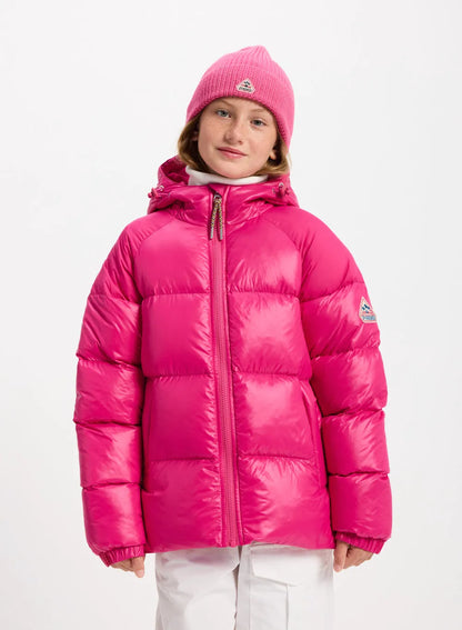 Pyrenex Sten fuchsia hooded children's down jacket
