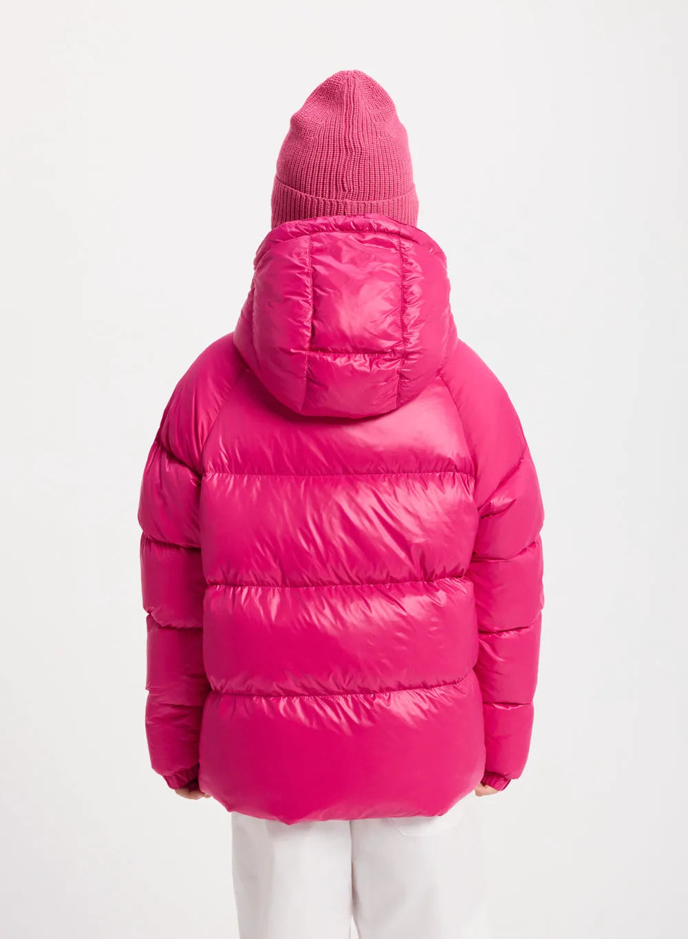 Pyrenex Sten fuchsia hooded children's down jacket