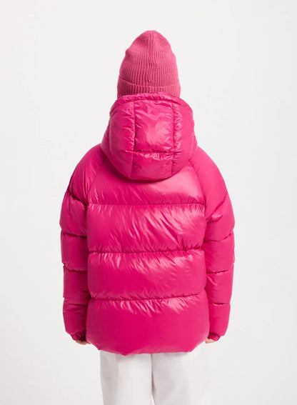 Pyrenex Sten fuchsia hooded children's down jacket