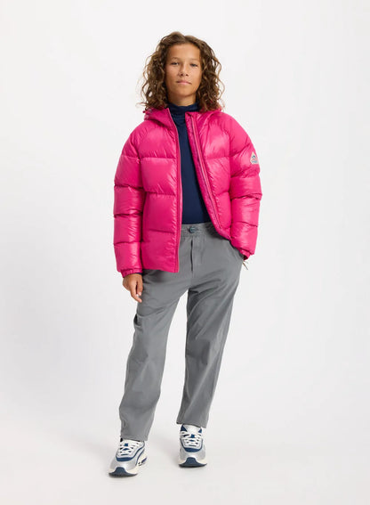 Pyrenex Sten fuchsia hooded children's down jacket