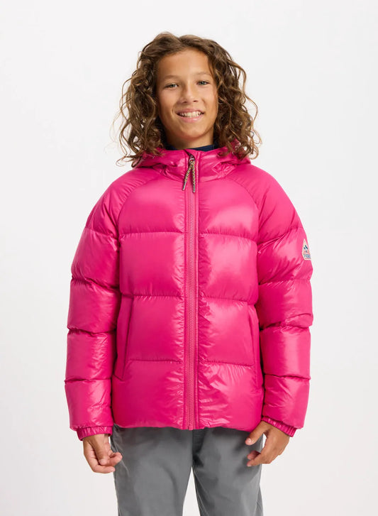 Pyrenex Sten fuchsia hooded children's down jacket