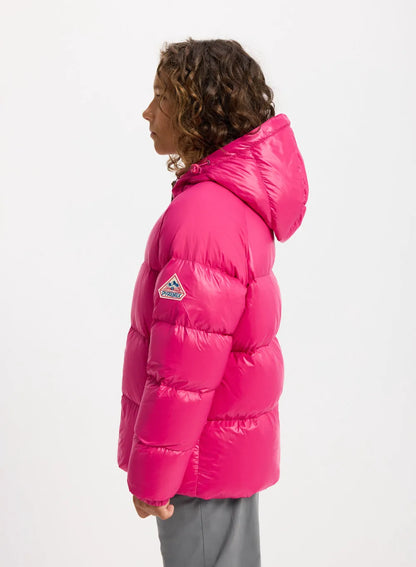 Pyrenex Sten fuchsia hooded children's down jacket