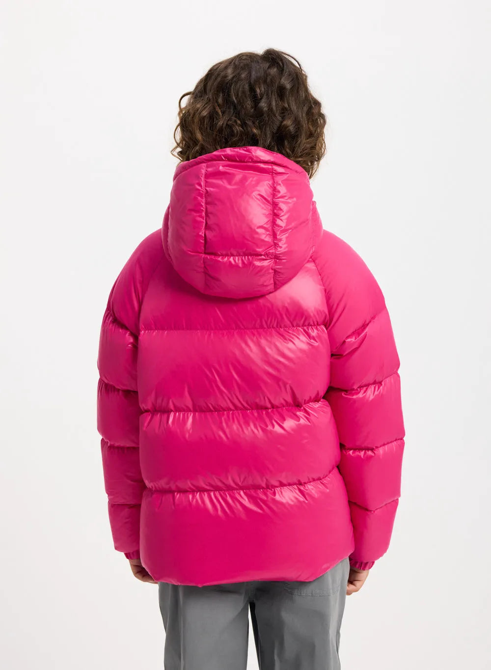 Pyrenex Sten fuchsia hooded children's down jacket